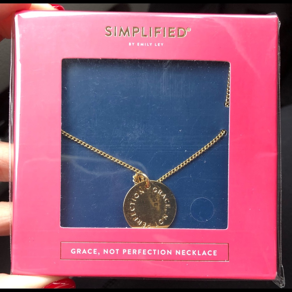 NIB Emily Ley Grace Not Perfection Necklace